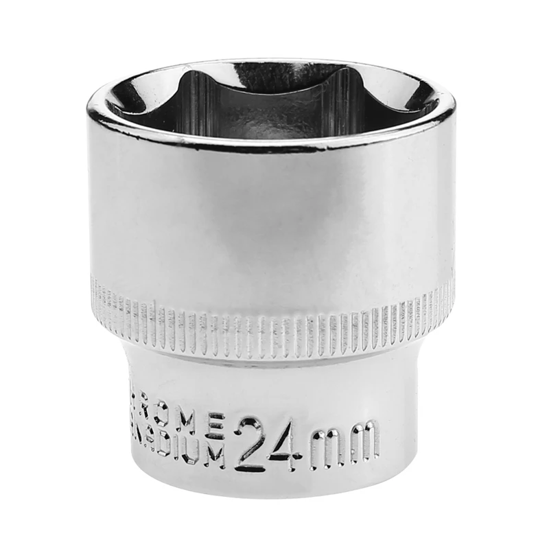 6mm-24mm Series Hexagonal Standard 3/8 Inch Short Sleeve Standard Hexagonal Socket Chrome Vanadium Steel Head Hex Socket Tool