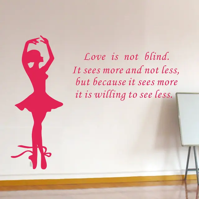 New Ballet Dancing Rome Decals Dancer Love Is Not Blind Quotes Wall Best Blind Quotes New Ballet Dancing Rome Decals Dancer Love Is Not Blind Quotes Wall Best Blind Quotes