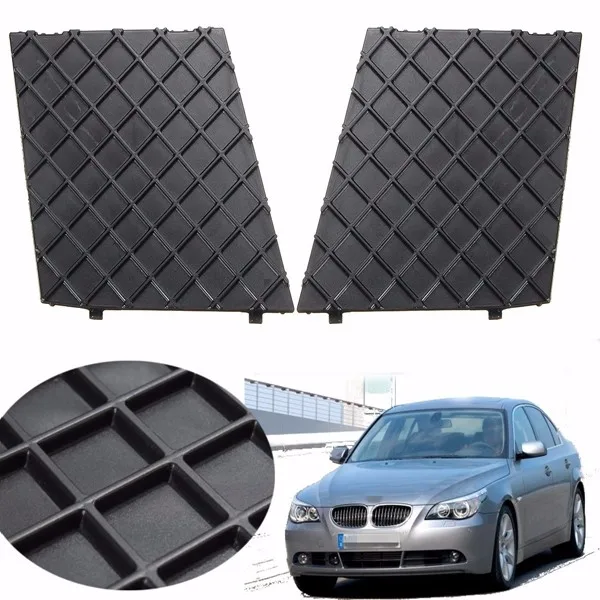 Black Front Bumper Lower Mesh Grill Trim Cover Pair Left
