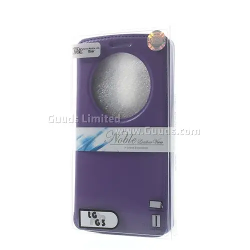 Roar Korea Noble Quick Circle Leather Flip Cover for LG G3 D850 D855 LS990 - Purple