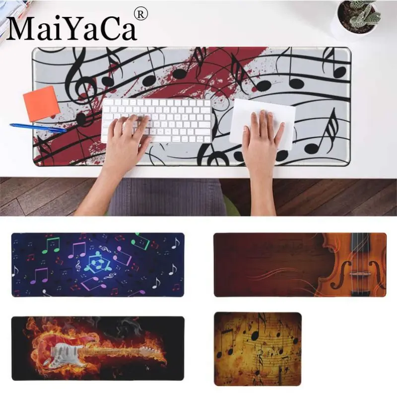 Игровой коврик для мыши MaiYaCa с забавными музыкальными нотами удобный гитары