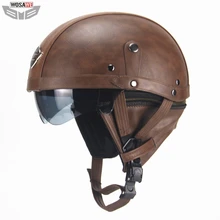 WOSAWE moto rcycle шлем Ретро индивидуальный шлем открытый шлем педаль мото rcycle кожаный шлем мото защита для мотокросса