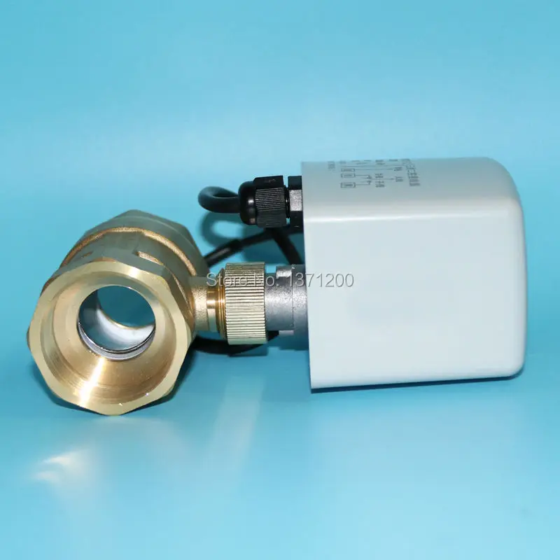 2019 Новый латунный моторизованный шаровой кран AC24V/AC220V 2 ходовой DN15 20 25 32 40 50