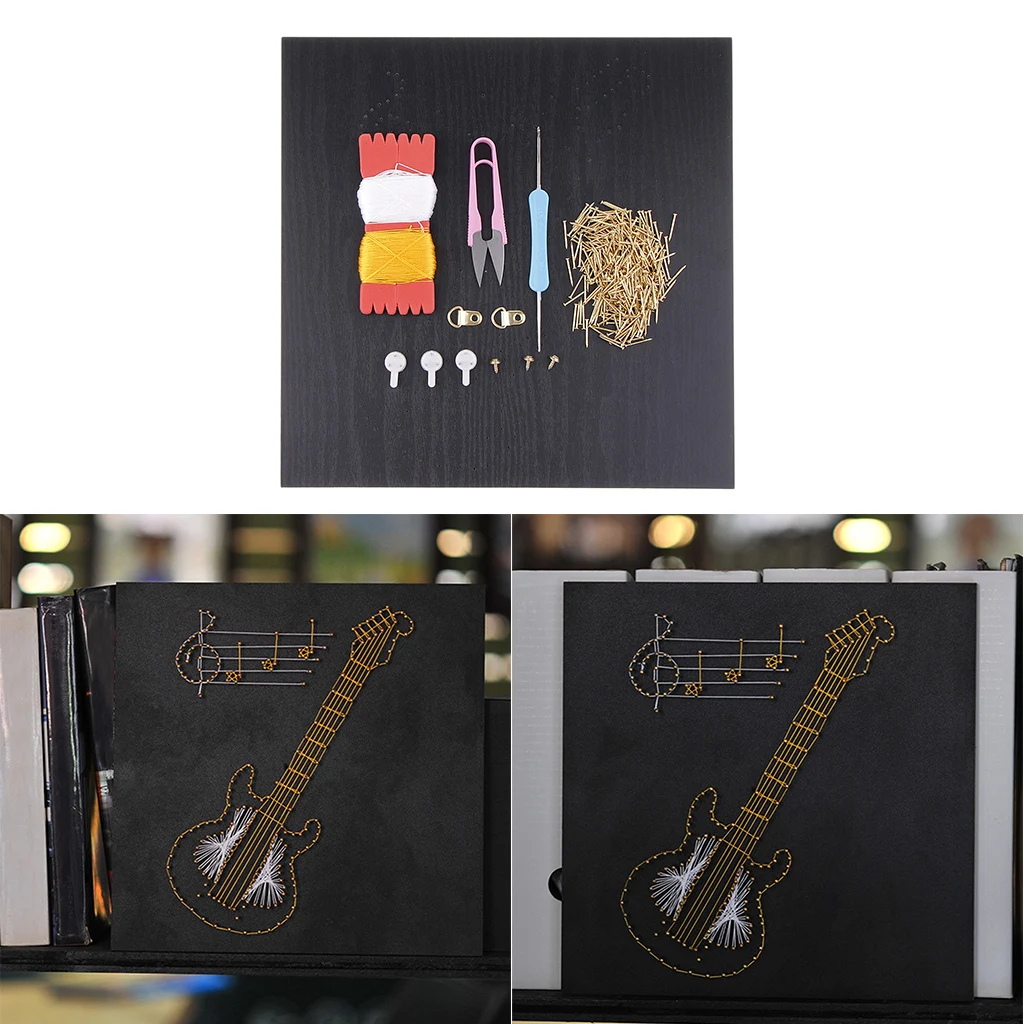 

String Crafts 1 Set String Art Kits For Childern Gifts - Guitar Pattern
