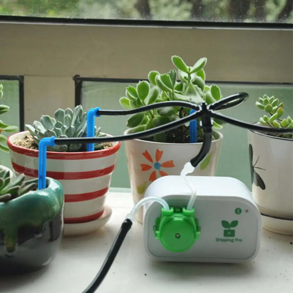 

Drip Irrigation System DC 12V Cell Phone APP Control Intelligent Irrigator Greenhouse Garden Automatic Plant Watering System