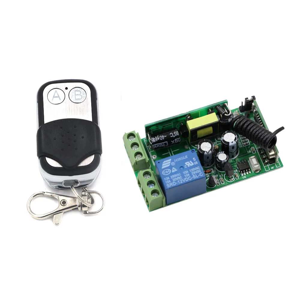 

AC 85V 110V 220V 230V 250V 1 CH Remote Control Switch System High Quality Wireless Lighting Receiver With Waterproof Transmitter