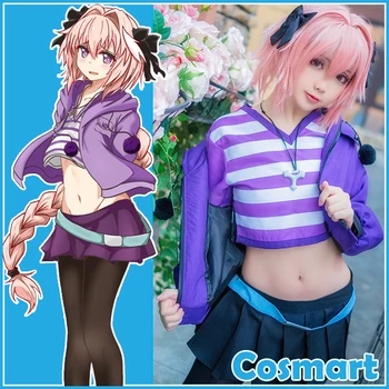 

[Reserve]+Wig Anime Fate Grand Order FGO Rider Astolpho Astolfo Daily Uniform Dress S-XL Halloween Cosplay costume 2018 freeship