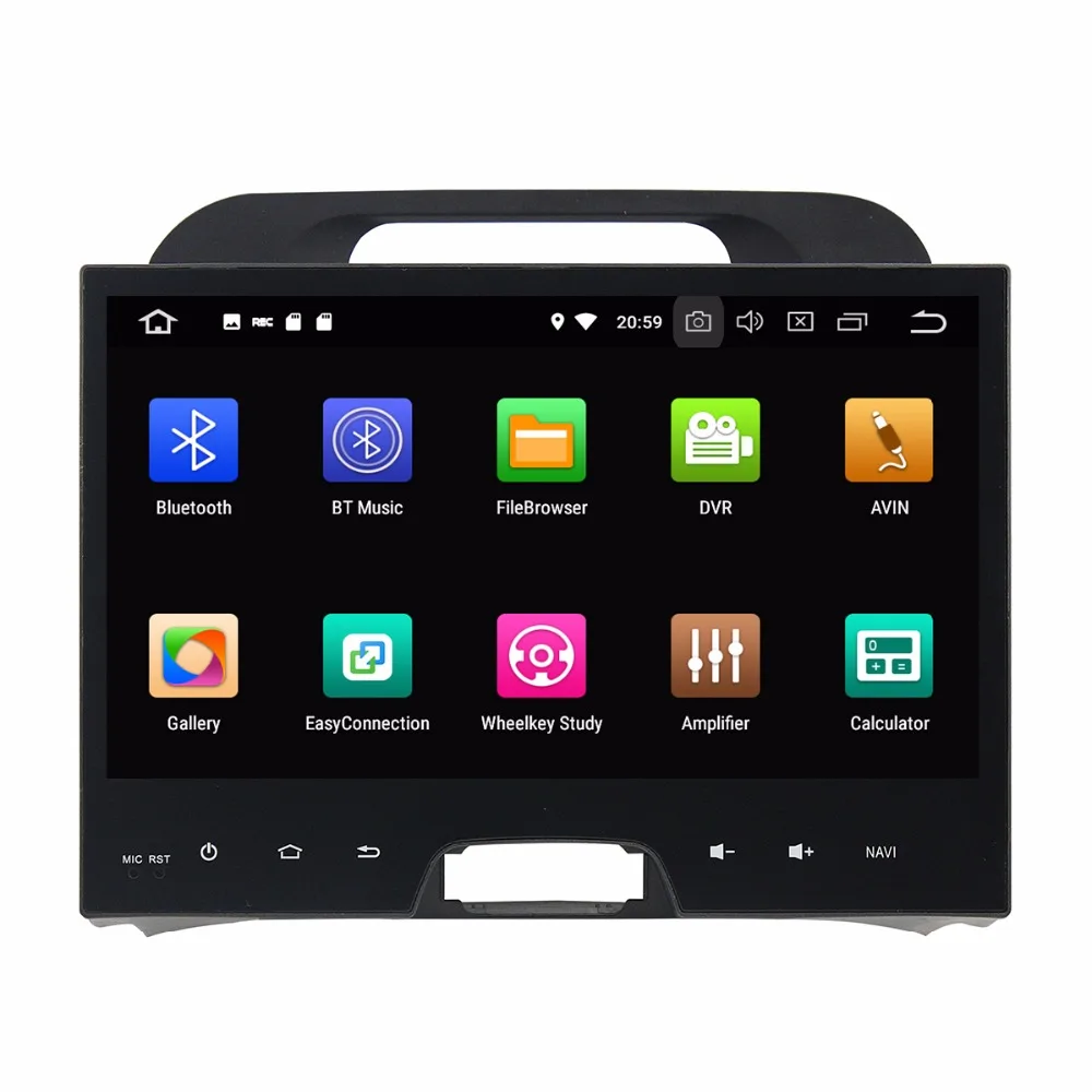 Discount Car DVD Player Radio For kia Sportage 2010 - 2014 Android 8.0 4GB RAM 8 Core Bluetooth Wifi GPS Glonass Map 10.1 inch TDA7851 2