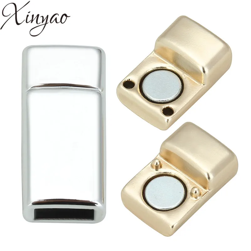 XINYAO 10 шт. плоские магнитные застежки для 3*6 мм кожаный браслет ожерелье золотой цвет конец застежка Разъемы Diy ювелирных изделий F5303