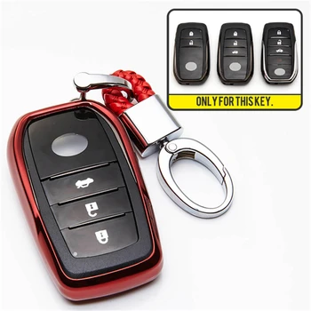 

TPU Car Key Cover Case For Toyota Hilux Fortuner Land Cruiser 200 Camry Corolla Crown RAV4 Highlander CHR Avensis Auris Prado