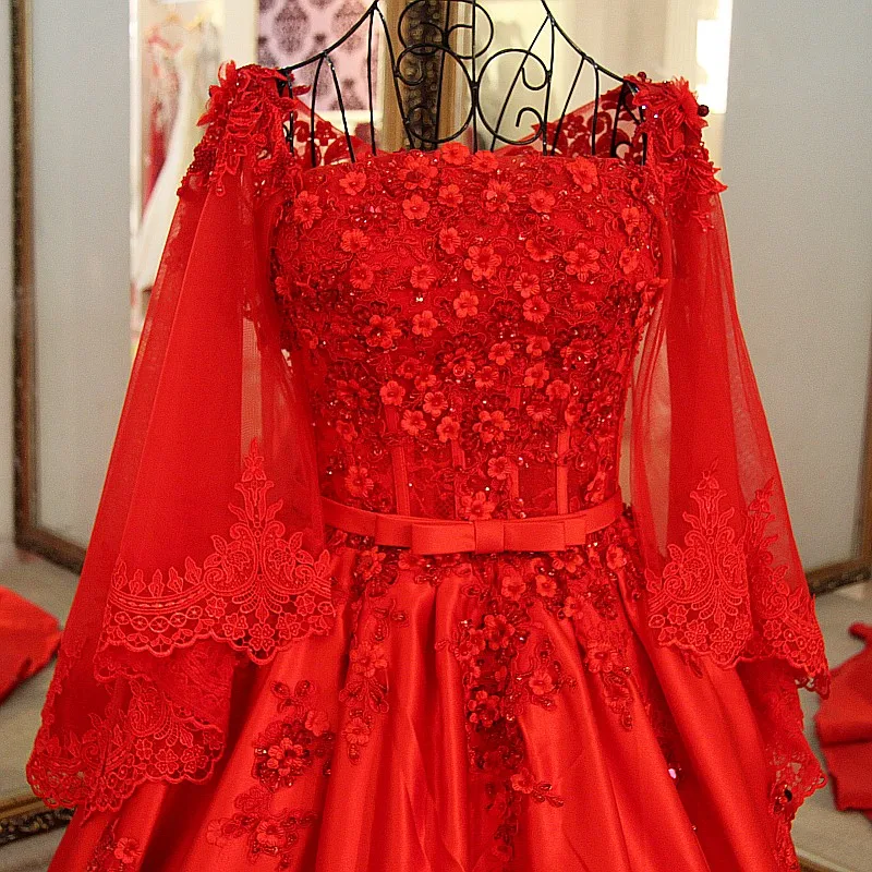 LS47002 Красное вечернее платье зашнуровать назад Линия вышитый бисером атласное платье вечернее платье с капюшоном