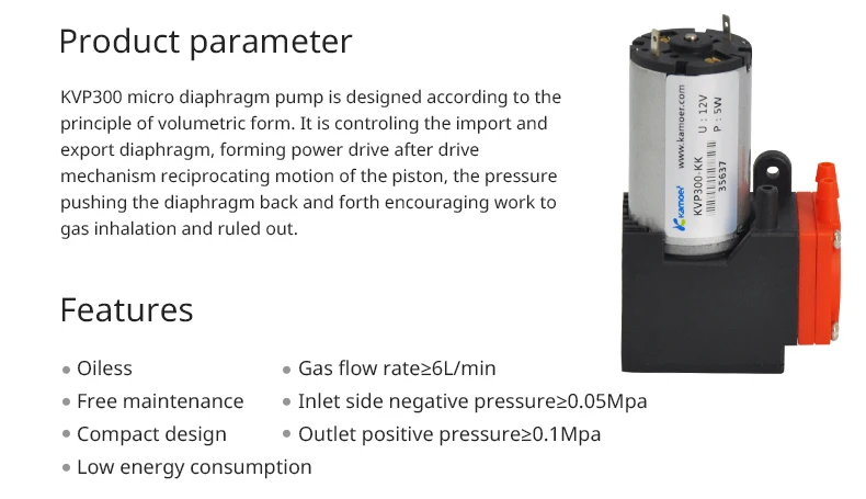kamoer mini bomba de ar elétrica sem escova bomba de vácuo do diafragma do motor com sucção de pressão negativa