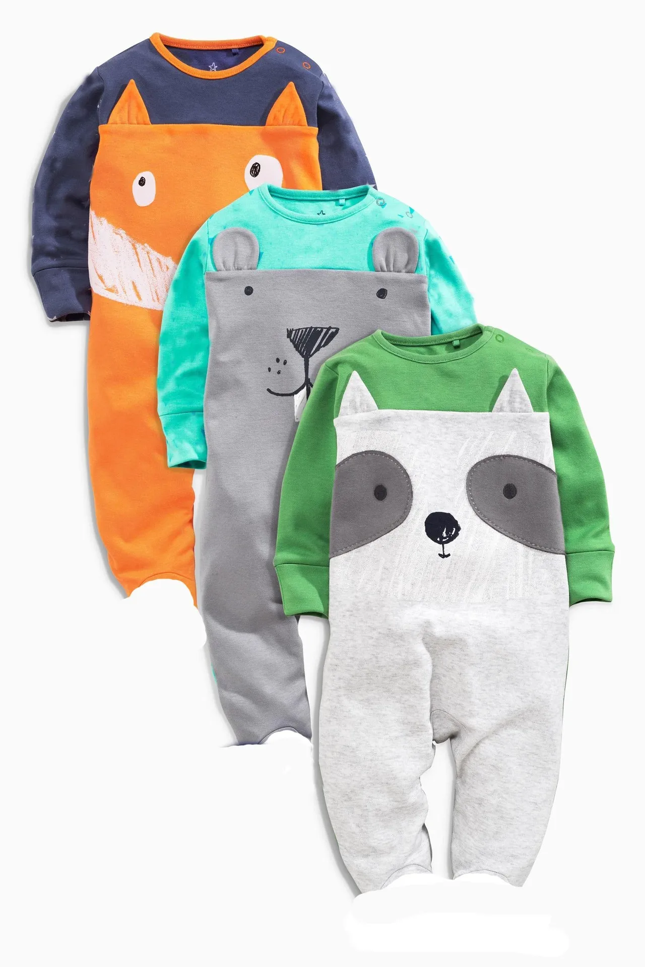 Infant Animal Costumes Baby Long Sleeve Rompers Baby Unisex Clothes Funny Cartoon Fox Dog Lion
