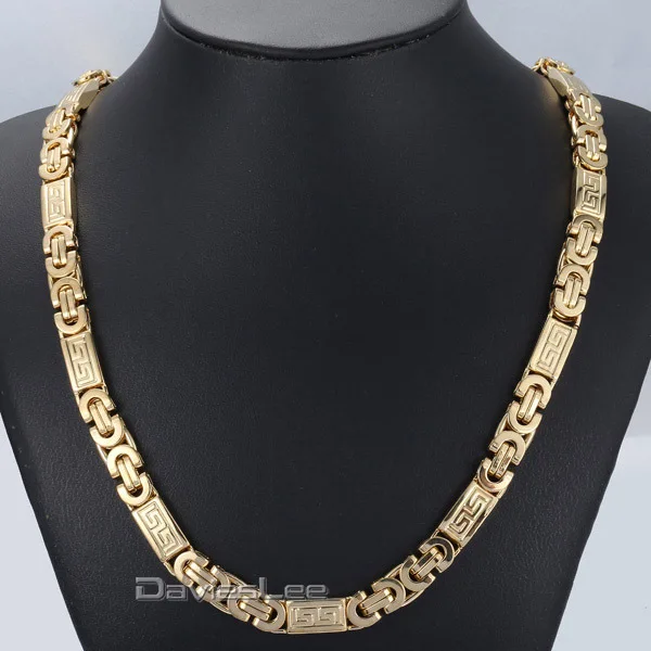 Buy Fashion Gift 8mm Mens Chain Boys Necklace Gold