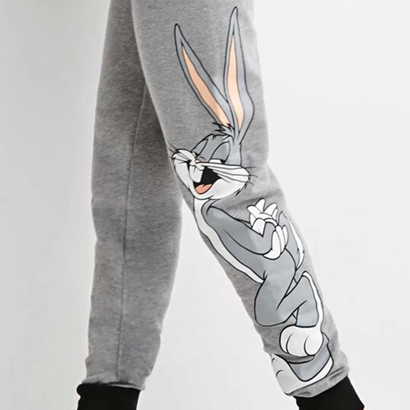 Gustless 2016 Bugs Bunny Cartoon Print Drawstring Waist Slim Female
