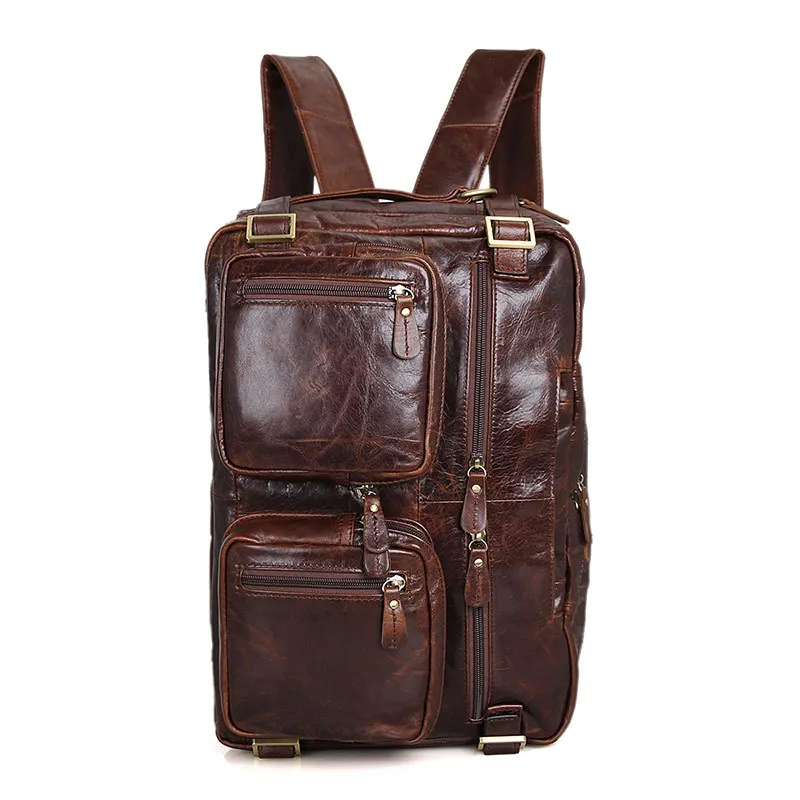 Nesitu Винтаж кофе коричневый шоколад пояса из натуральной кожи для мужчин курьерские сумки Сумки для деловых поездок мужской портфели