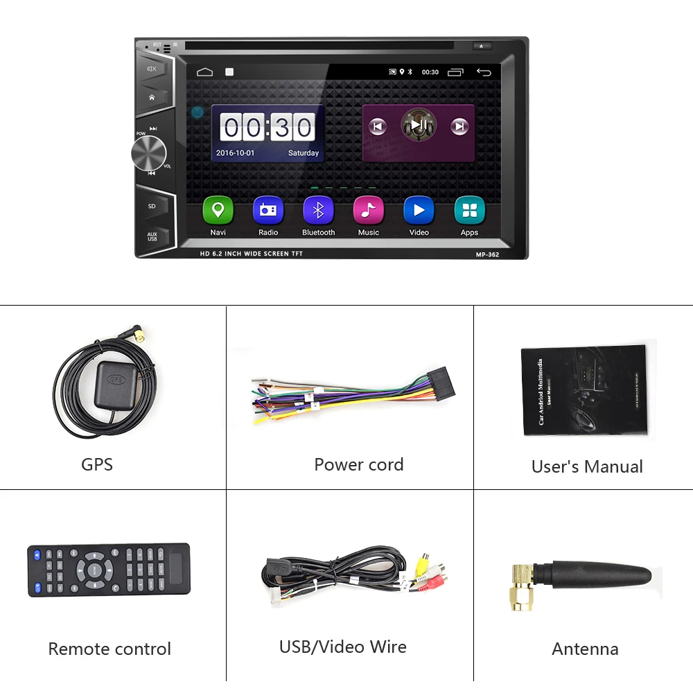 Camecho Android автомобильный мультимедийный плеер 2 Din 7 ''HD Автомобильный DVD GPS радио