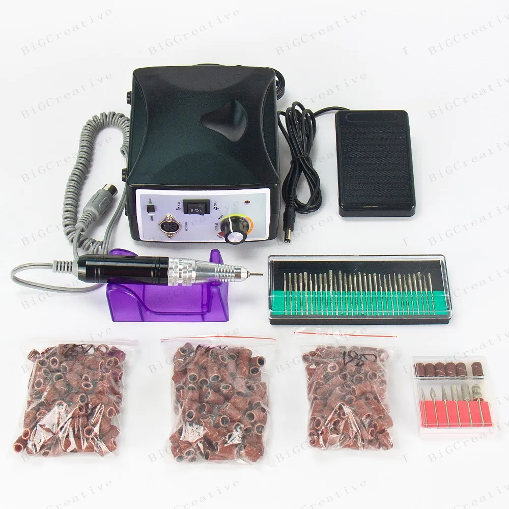 

30000 RPM Pro Electric Nail Art Drill File Bits Machine Manicure Kit Professional Salon Home Nail Tools Set