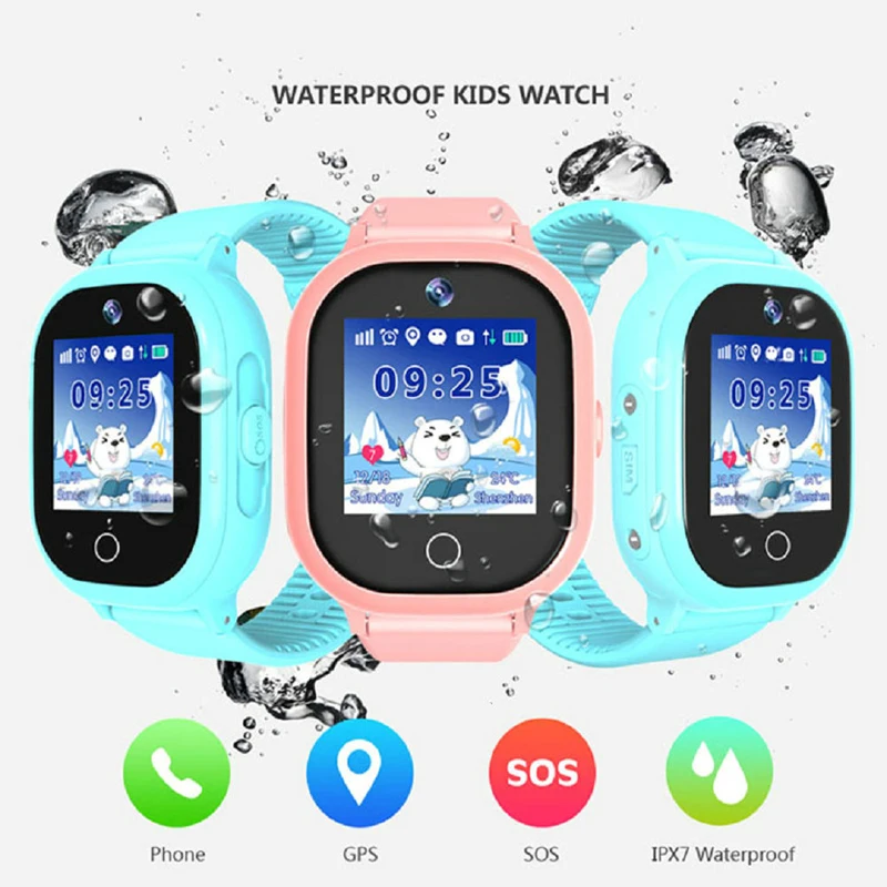 

IP67 Waterproof TD06S GPS Children Watch Phone Positioning Fashion 1.3 Inch Color Touch Screen SOS Baby Smart Watch Boys Girls
