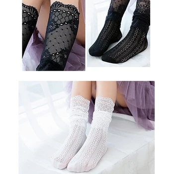 

Summer Comfortable Lace Girl Stitching Hollow Mesh Stocks Girls Socks Kids Socks