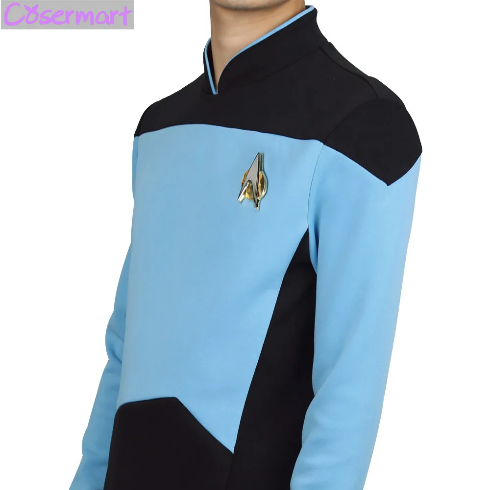 Star Trek TNG The Next Generation Red Yellow Blue Shirt Uniform Cosplay Costume For Men Coat Halloween Party (6)