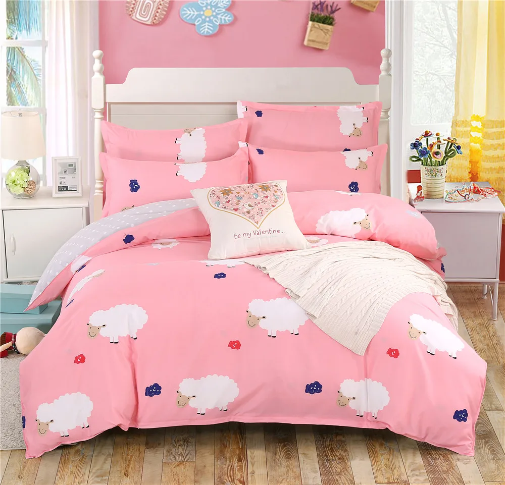 Waliicorners Nordic simplicity style geonetric pattern Duvet Cover sheets Bedding Set King queen full twin size Cute Girls bedclothes 27 IMG_8192