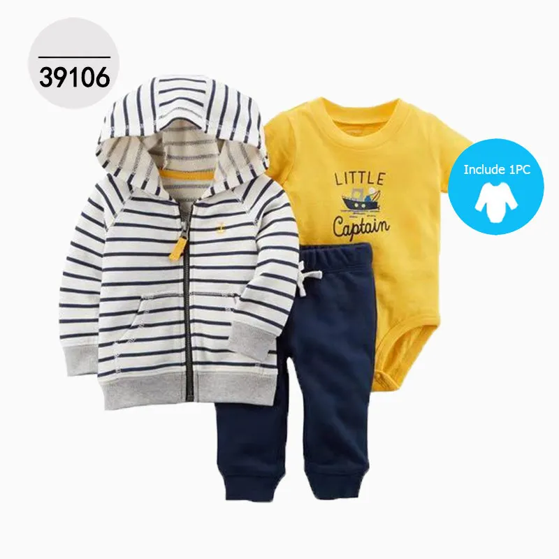 Cotton Baby Set Fashion 6-24M Toddler Boy Girl Spring Autumn Outfit Coat+PP Pants+Bodysuit 3PCs Sets New Baby Cartoon Clothes (7)