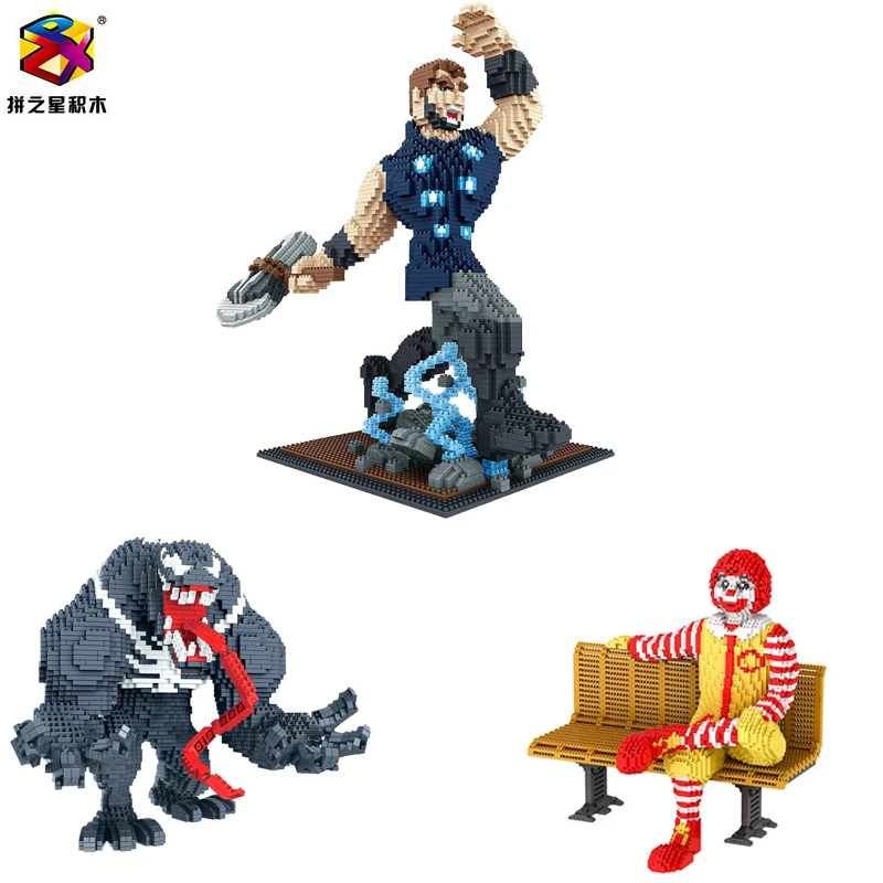 

PZX new arrive super hero design diamond block 3000 pcs medium size building block