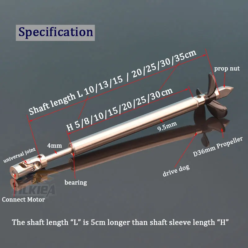 Нержавеющая сталь 4 мм лодочный вал приводной вал+ карданный шарнир+ 3 Лопасти пропеллера+ втулка вала из нержавеющей стали+ Опора Гайка для Rc лодки