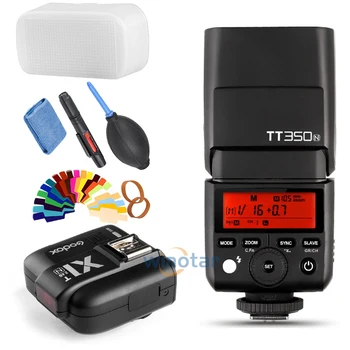 

Godox Mini Speedlite TT350S Camera Flash TTL HSS GN36 Camera Flash Light +X1T-N Flash Trigger Transmitter for Nikon DSLR