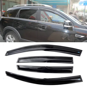 

4pcs Windows Vent Visors Rain Guard Dark Sun Shield Deflectors For Chevrolet Captiva