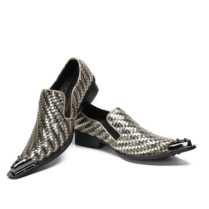 Sapatos Ho/дизайнерская мужская обувь без шнуровки в деловом стиле; мужская деловая обувь из спилка с металлическим острым носком; Мужская официальная обувь