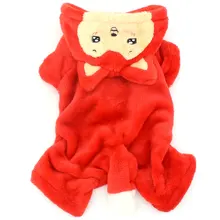 Маленький комбинезон для собаки кошки одежда из теплого флиса с принтом «Лисенок» для детей на Хеллоуин, костюм, толстовка Костюмы