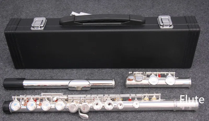 

High Quality New flute YFL-471 music instrument 16 hole Silver open E key C Tune flute performance Free shipping