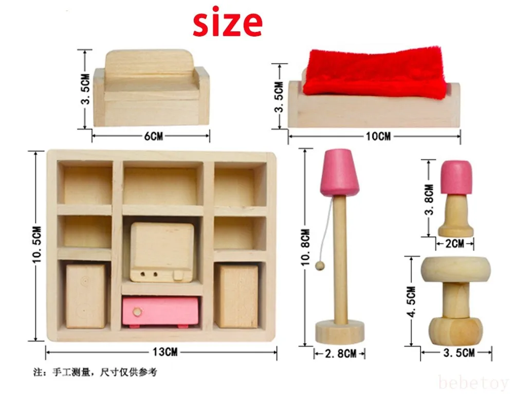 Деревянный розовый миниатюрный кукольный домик мебель детские игрушки набор спальня кухня ужин Гостиная Ванная комната ролевые игры игрушки для девочек