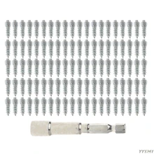 100 шт. штифтовый Винт 12 мм для авто, внедорожника, квадроцикла, противоскользящий винт, штифты для колес, шины для снега, шипы, отделка, авто аксессуары