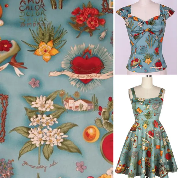 

Telas Vintage Viva Lady 100% Cotton Fabric Meter Textile Sewing Tissue Patchwork Dress Clothes Material Tecidos Para Artesanato