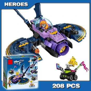 

208pcs DC Super Hero Girls Batjet Chase 10615 Model Building Blocks Assemble Bricks Children Toys Compatible with Lago
