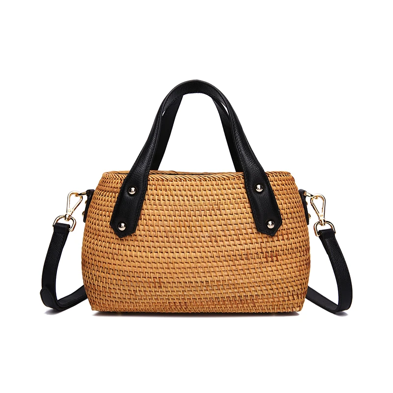 26x17 cm Handgemaakte Rotan Weave Lederen Strozak Messenger Tassen Schoudertas Handtas a5368 26x17 cm Handgemaakte Rotan Weave Lederen Strozak Messenger Tassen Schoudertas Handtas a5368