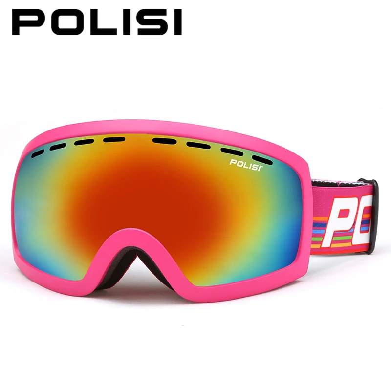 POLISI мужские и женские лыжные очки UV400, двухслойные линзы, очки для сноуборда, лыжного спорта, зимние лыжные очки для скейтборда, защитные очки