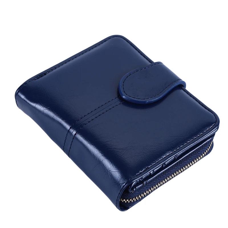 dark blue Кошелек для мелочи из искусственной кожи для женщин, маленький кошелек для мелочи, многофункциональные кошельки на молнии для монет, Короткие Кошельки, держатели для монет, Porte Monnaie Femme - Цвет: dark blue