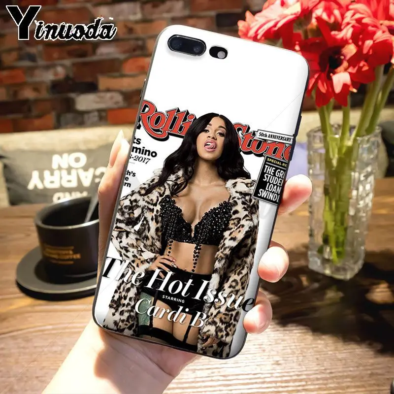 Yinuoda Cardi B геометрический Графический Модный Роскошный чехол для телефона Apple iPhone8 7 6 6S Plus X 5s 11pro SE 5C Чехол