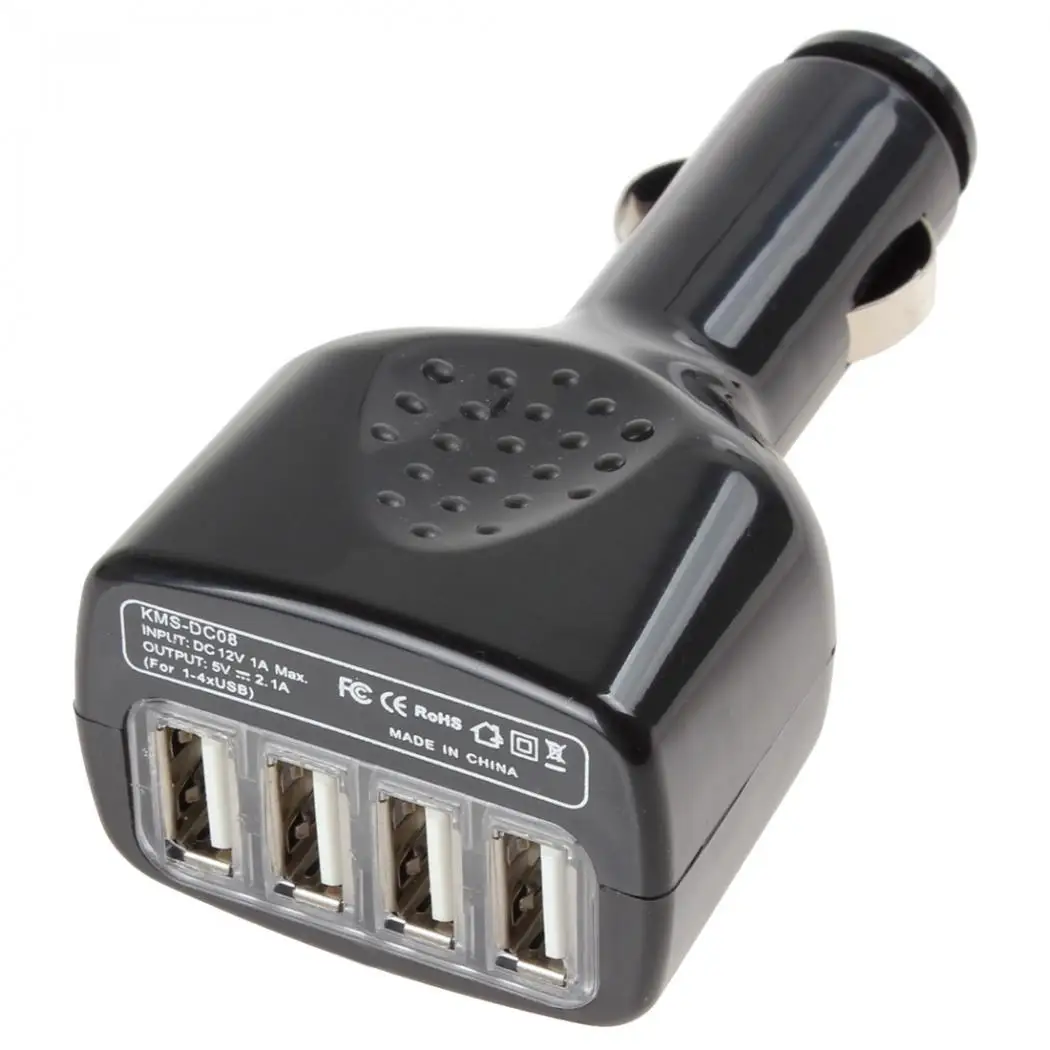 5V 2.1A 4 Port USB Car Charger 4 Port USB Auto Cigarette Lighter Socket