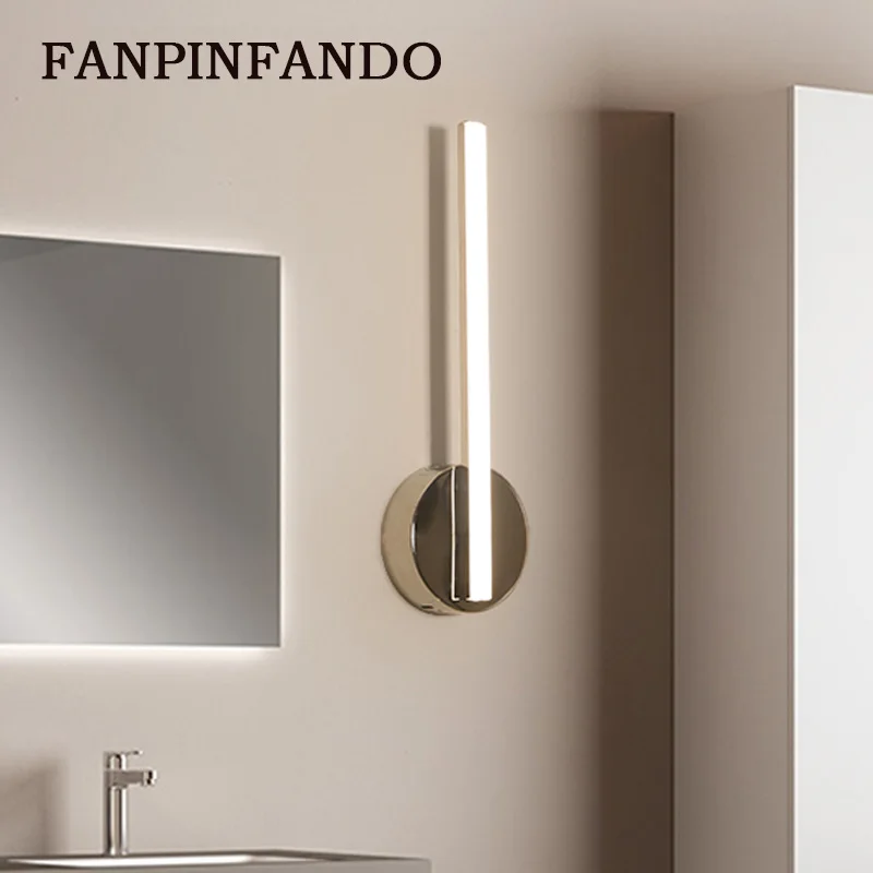 

modern led wall lamp Aluminum plating home lighting living room Restaurant bedroom foyer Wall light AC90V-260V 2018 new style