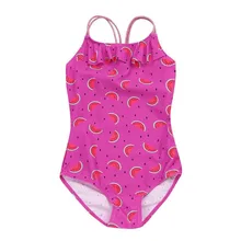 wholesale drop shipping Children Kid Girl Watermelon Print Ruffle One Piece Swimsuit Swimwear Clothes Fashion S3JUN6