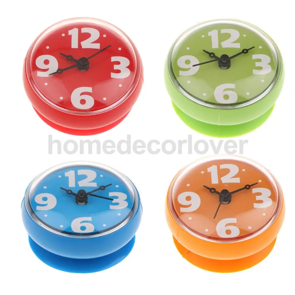 

Suction Cup Wall Clock Bathroom Shower Silicone Clock, Waterproof, Creative, No Screws Need