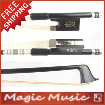 

Free Shipping! Carbon Fibre Violin Bow with Phoenix Inlaid Ebony Frogs Size 4/4, Quick Response