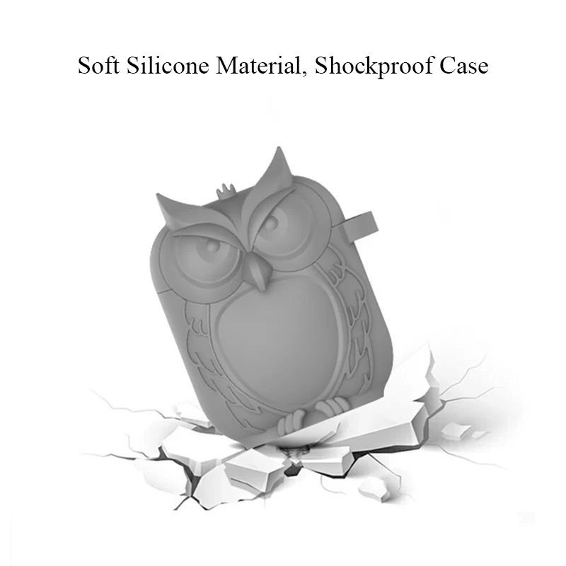 Silicone Protective Cover Case For Air Pods Easy to Carry Shockproof Waterproof Cute Accessories for Apple Airpods 1:1 Owl Shape