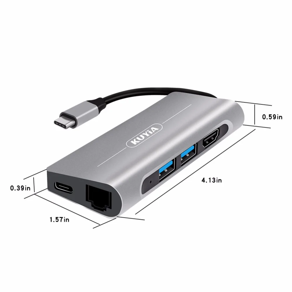 Type c hub 7 in 1 multi-ports adapter