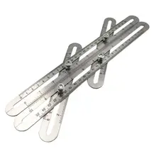 Stainless Steel Adjustable Four-Sided Folding Measuring Tool Multi-Angle Template Scale Ruler Multifunction